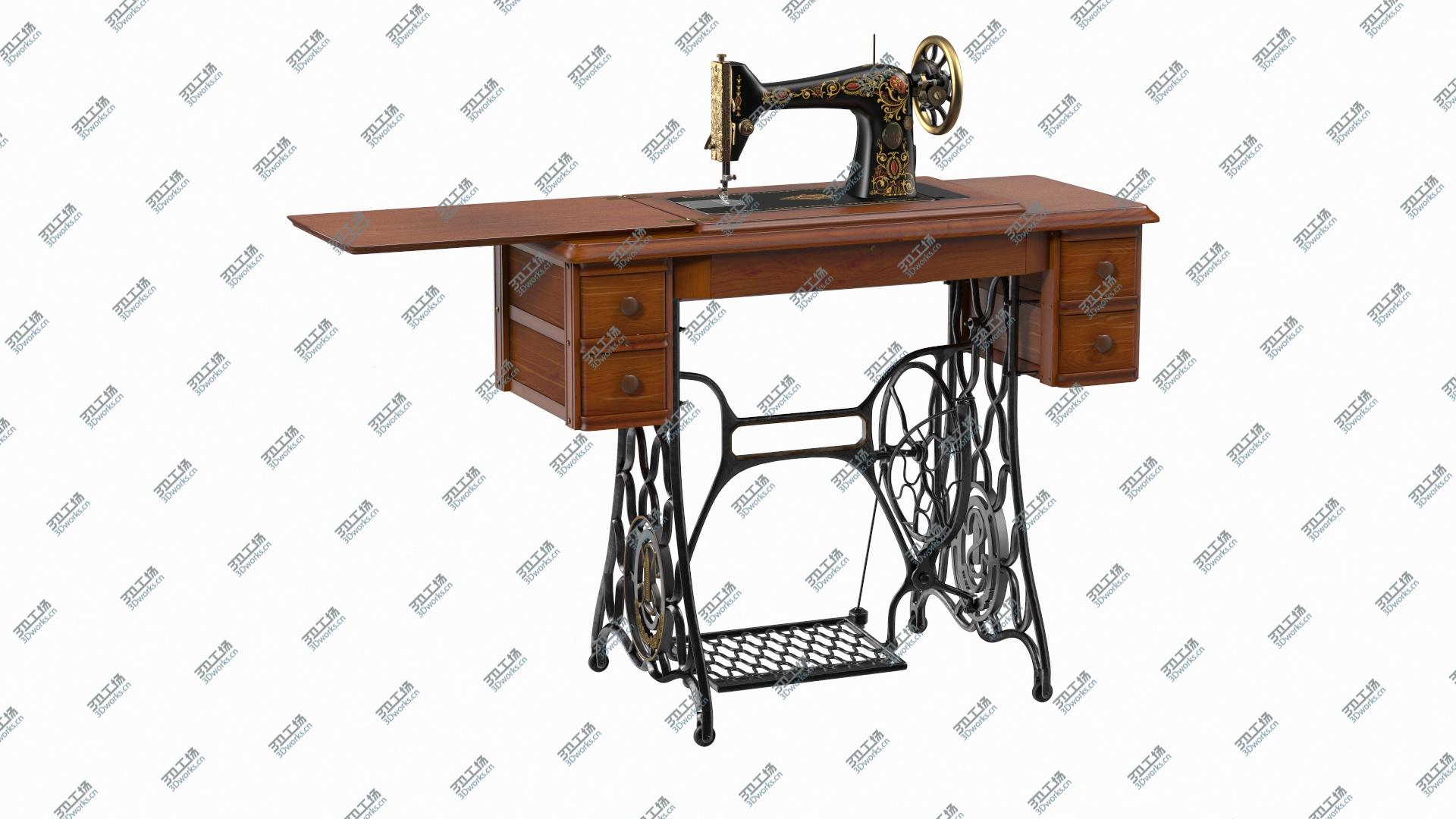 images/goods_img/2021040235/Antique Sewing Machine 3D/2.jpg